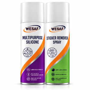WESAF Sticker Remover 250g + Multipurpose Silicone Lubricant Spray 300g Combo Pack